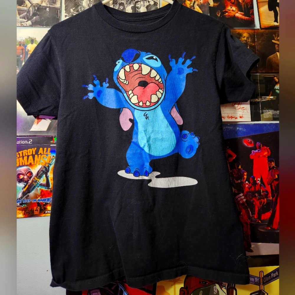 Lilo and Stitch Black Disney T Shirt Small